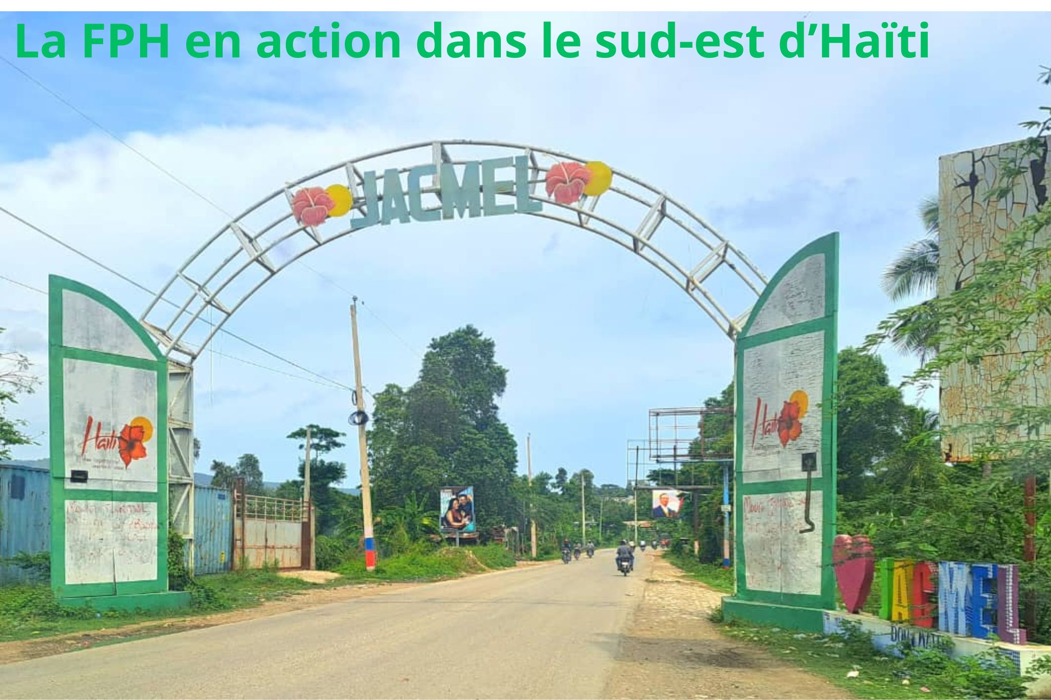 Entrée de la ville de Jacmel à l'occasion de la Clôture de la Tournée de Conscientisation dans les Villes de Province.